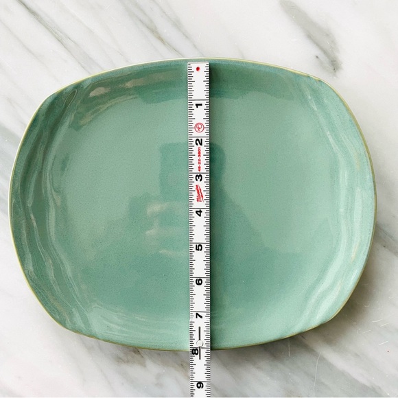 Pfaltzgraff•NWT•Set of (2) VINTAGE Seychelles Buffet Plates•Green Sea•10”x 8” - Picture 6 of 7